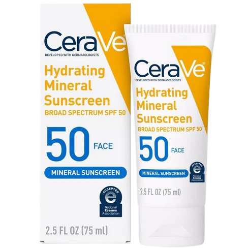 Cerave Hydrating Mineral Sunscreen 50 Face 75ml